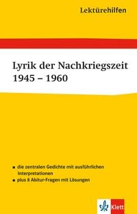 Produktbild: Klett Lekt&uuml;rehilfen Lyrik der Nachkriegszeit 1945 - 1960