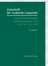 Produktbild: Zeitschrift f&uuml;r Arabische Linguistik 78 (2024/2)