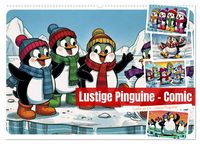 Produktbild: Lustige Pinguine - Comic (Wandkalender 2027 DIN A2 quer), CALVENDO Monatskalender