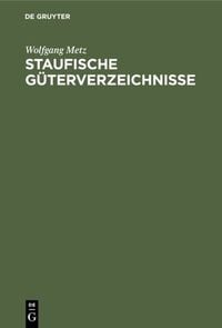 Produktbild: Staufische G&uuml;terverzeichnisse