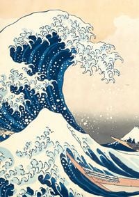 Produktbild: Notizbuch A4 dotted - 100 Seiten Soft Cover - Hokusai: Die gro&szlig;e Welle vor Kanagawa