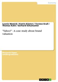 Produktbild: "Yahoo!" - A case study about brand valuation