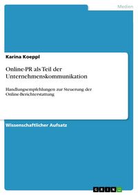 Produktbild: Online-PR als Teil der Unternehmenskommunikation