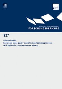 Produktbild: Knowledge-based quality control in manufacturing processes with application to the automotive industry