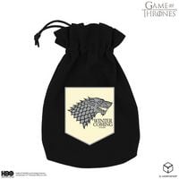 Produktbild: Pegasus QWO98192 - Game of Thrones, Stark, schwarz, W&uuml;rfelbeutel, 16,5cm