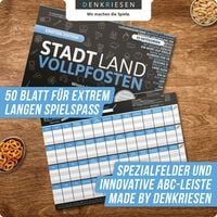 Stadt Land Vollpfosten® - Wissen ist Macht, Einstein Edition, Offizielle Erweiterung des Klassikers, 50 Blätter