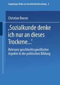 Produktbild: "Bei Sozialkunde denke ich nur an dieses Trockene ..."