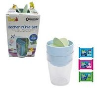 Produktbild: Spielstabil 3701 - Becher-M&uuml;hle-Set pastell mit 3 x Tinti Badetabs
