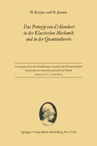 Produktbild: Das Prinzip von d&rsquo;Alembert in der Klassischen Mechanik und in der Quantentheorie