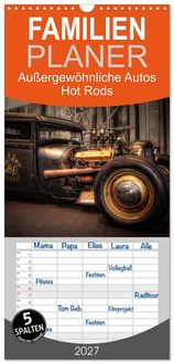 Produktbild: Familienplaner 2027 - Au&szlig;ergew&ouml;hnliche Autos - Hot Rods mit 5 Spalten (Wandkalender, 21 x 45 cm) CALVENDO