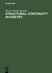 Produktbild: Structural continuity in poetry