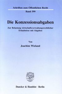 Produktbild: Die Konzessionsabgaben.