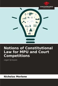 Produktbild: Notions of Constitutional Law for MPU and Court Competitions