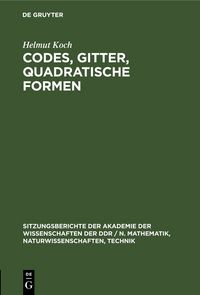 Produktbild: Codes, Gitter, quadratische Formen