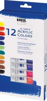 Produktbild: KREUL el Greco Acrylic Set 12 x 12 ml Tuben