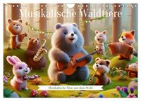 Produktbild: Musikalische Waldtiere (Wandkalender 2026 DIN A4 quer), CALVENDO Monatskalender