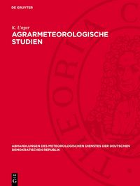 Produktbild: Agrarmeteorologische Studien