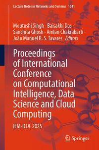 Produktbild: Proceedings of International Conference on Computational Intelligence, Data Science and Cloud Computing