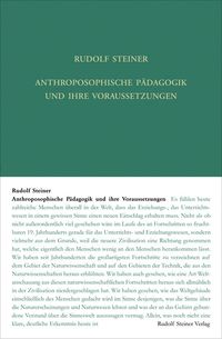 Bild vom Artikel Anthroposophische Pädagogik und ihre Voraussetzungen vom Autor Rudolf Steiner
