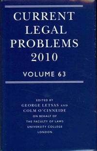 Produktbild: Current Legal Problems 2010: Volume 63