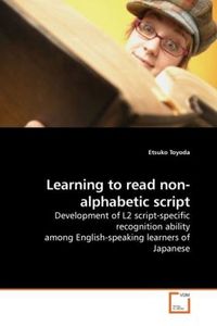 Produktbild: Toyoda, E: Learning to read non-alphabetic script