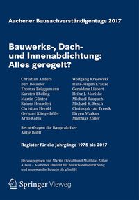 Produktbild: Aachener Bausachverst&auml;ndigentage 2017
