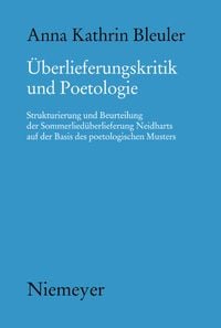 Produktbild: &Uuml;berlieferungskritik und Poetologie