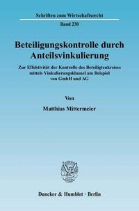 Produktbild: Beteiligungskontrolle durch Anteilsvinkulierung.