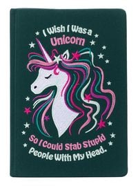 Produktbild: I Wish I Was a Unicorn Embroidered Journal