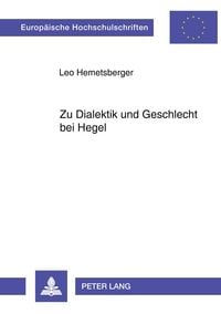 Produktbild: Zu Dialektik und Geschlecht bei Hegel