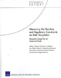 Produktbild: Measuring the Statutory and Regulatory Constraints on Dod Acquisition