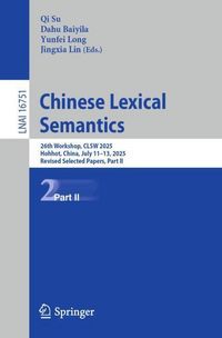 Produktbild: Chinese Lexical Semantics