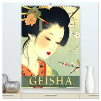 Produktbild: Geisha - Old School Poster Style (hochwertiger Premium Wandkalender 2026 DIN A2 hoch), Kunstdruck in Hochglanz
