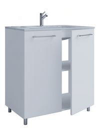 Produktbild: 2-tlg. Stand Waschplatz Waschtisch Badinos Dreht&uuml;r