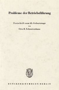 Produktbild: Probleme der Betriebsf&uuml;hrung.