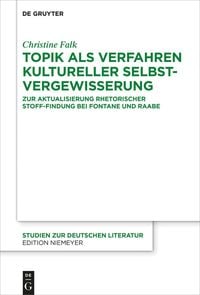 Produktbild: Topik als Verfahren kultureller Selbstvergewisserung
