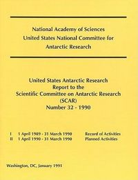 Produktbild: The United States Antarctic Research Report to the Scientific Committee on Antarctic Research (Scar)