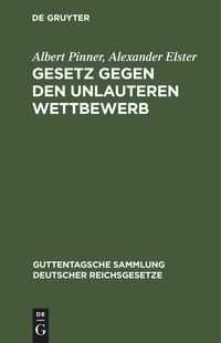 Produktbild: Gesetz gegen den unlauteren Wettbewerb