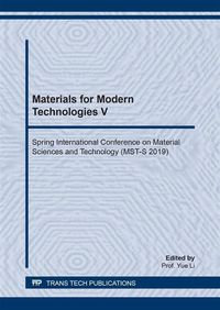 Produktbild: Materials for Modern Technologies V