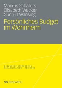 Produktbild: Pers&ouml;nliches Budget im Wohnheim