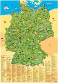 Produktbild: Illustrierte Deutschlandkarte