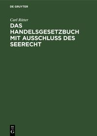 Produktbild: Das Handelsgesetzbuch mit Ausschlu&szlig; des Seerecht