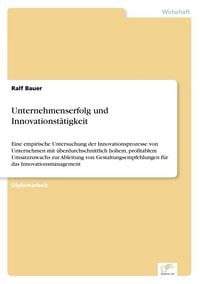 Produktbild: Unternehmenserfolg und Innovationst&auml;tigkeit