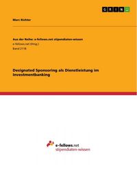 Produktbild: Designated Sponsoring als Dienstleistung im Investmentbanking