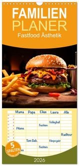 Produktbild: Familienplaner 2026 - Fastfood &Auml;sthetik mit 5 Spalten (Wandkalender, 21 x 45 cm) CALVENDO