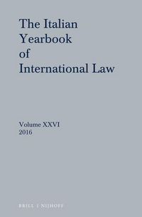 Produktbild: Italian Yearbook of International Law 26 (2016)