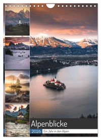 Produktbild: Alpenblicke - Ein Jahr in den Alpen (Wandkalender 2026 DIN A4 hoch), CALVENDO Monatskalender