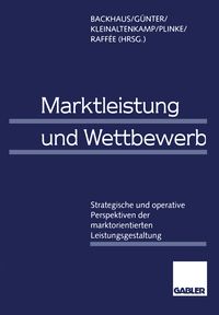 Produktbild: Marktleistung und Wettbewerb
