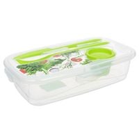 Produktbild: neuetischkultur Frischhaltedose EASYLUNCH m. Besteck, 6x22,5x14cm