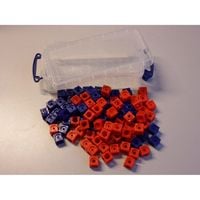 Produktbild: 100 Steckw&uuml;rfel rot/blau in der Box